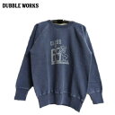 DUBBLEWORKS Lot 83003-01 CLASS OF 69プリントピグメントダイ加工スウェットFADED PRINTS SWEAT SHIRTS DUBBLE WORKS（ダブルワークス）日本製
