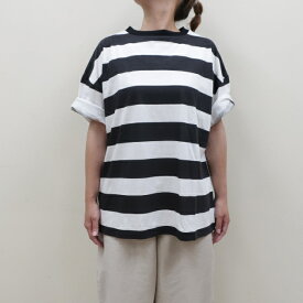 セールLabo ratory (ラボレイトリー） シックボーダービッグTシャツ（5分袖）　LA226Gauze# MADE IN JAPAN(日本製)