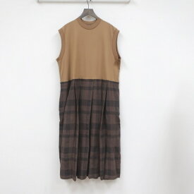 Honnete　スリーブレスTシャツドッキングドレス（ワンピース）　HO-24SS-OP36Sleeveless Tshirts Dress[オネット]