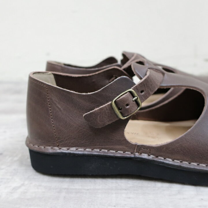 楽天市場】Organic Handloom GUNAグナーレザーTストラップシューズ 