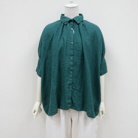 Honnete H/SLV Gather Shirts・HO-24SS-S2リネンギャザーブラウス[オネット]