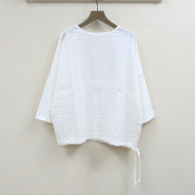 セールGRANDMA MAMA DAUGHTERシアーギンガムドッキングドルマンプルオーバー(布帛カットソー)GC2517071グランマ ママ ドーター