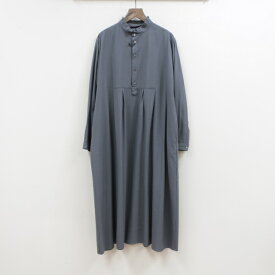 GRANDMA MAMA DAUGHTER　toro★タックフリルネックワンピース　TE2433861(グランマ ママ ドーター)　MADE IN JAPAN(日本製)