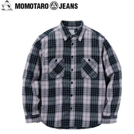セール桃太郎ジーンズ オリジナルツイルチェックシャツ(ネルシャツ)ORIGINAL TWILL CHECK SHIRT MXLS1002　MOMOTARO JEANS（モモタロウジーンズ）MADE IN JAPAN日本製