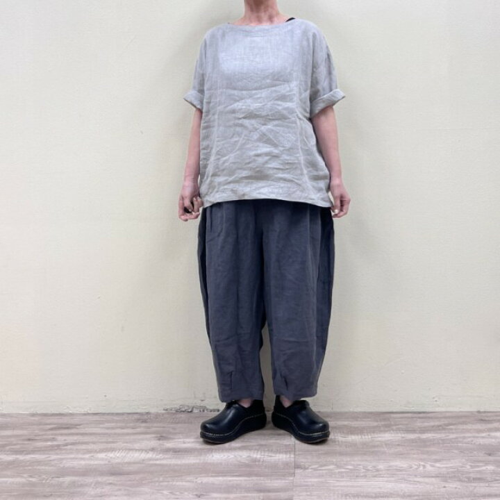 楽天市場】ARMENリネンボートネックプルオーバーシャツ(ブラウス)LINEN 