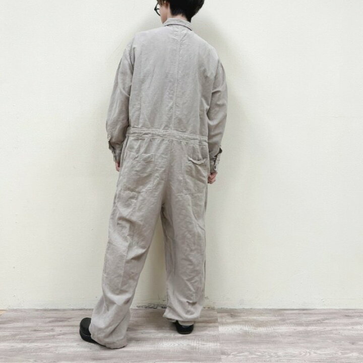 楽天市場】HTS綿麻オーバーダイオールインワンCOTTON LINEN PLAIN 