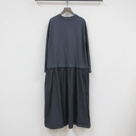 セールNATURAL LAUNDRY ★コーマ度詰め天竺　ジェンヌワンピース　7234C-022（ナチュラルランドリー）MADE IN JAPAN(日本製)