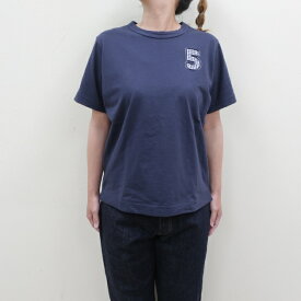 NATURAL LAUNDRY7243C-015★ライト度詰天竺×先染め 5刺繍Tシャツ（ナチュラルランドリー）MADE IN JAPAN(日本製)