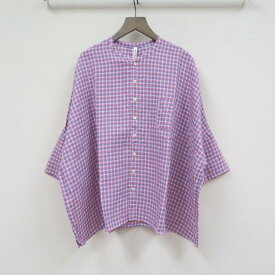 セールNATURAL LAUNDRY先染めリネンランドスケープシャツ7253T-080ナチュラルランドリーMADE IN JAPAN(日本製)