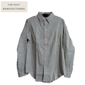 FAR EAST MANUFACTURING シャンブレーボタンダウンシャツ(ヘザーHEATHERライトグレー)[008]Chambray B.D. SHIRTS★ファーイーストマニュファクチャリング00-002-008 MADE IN JAPAN日本製（RESOLUTリゾルト）