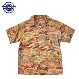 SAMURAI JEANS大坂夏の陣総柄ハワイアンシャツ(コットンアロハシャツ)SSA24-NJ SAMURAI ORIGINAL HAWAIIAN SHIRTS （サムライジーンズ）MADE IN JAPAN日本製