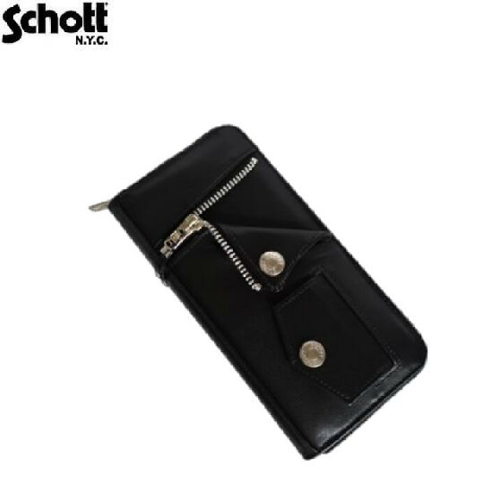 楽天市場】SchottレザーライダースジップウォレットLEATHER RIDERS ZIP 