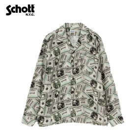 セールSchott 「$110 PATTERNED」ロングスリーブシャツ (長袖シャツ)"＄110パターンド" L/S SHIRT 7823120004(ショット)