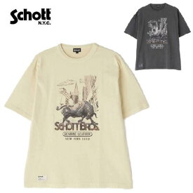 セールSchott 「 COW IN NEW YORK」プリントTシャツS/S T-SHIRT 7823134027 ショット