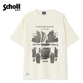 セールSchott 「ONE STAR PARTS」プリントTシャツS/S T-SHIRT ワンスターパーツ 7823134034 ショット