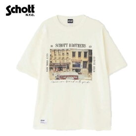 セールSchott 「PHOTO」プリントTシャツS/S T-SHIRT フォトプリント 7823134038 ショット