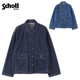 セールSchott コットンリネンネップデニムワークジャケットNEP DENIM WORK JACKET 7823152010 Schottショット