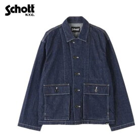 セールSchott コットンリネンネップデニムワークジャケットNEP DENIM WORK JACKET 7823152010 Schottショット