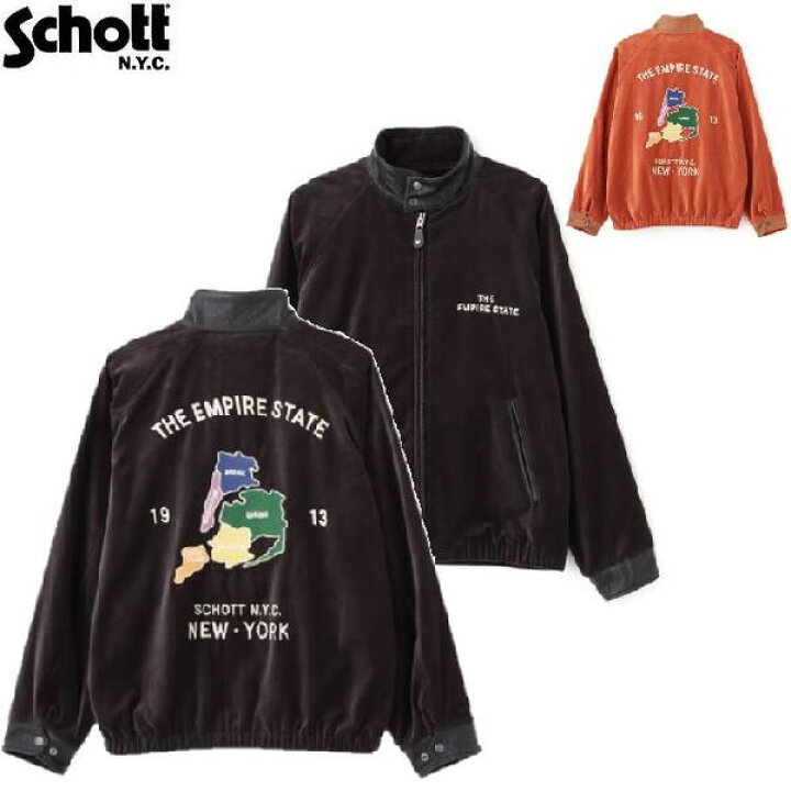 楽天市場】セールSchott ニューヨークマップレザーコンビスーベニア 