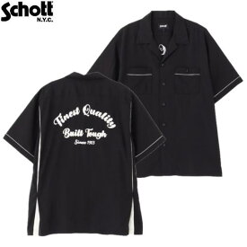 Schott チェーン刺繍ボーリングシャツBOWLING SHIRT"FINEST QUALITY BUILT TOUGH" 7824123019(ショット)