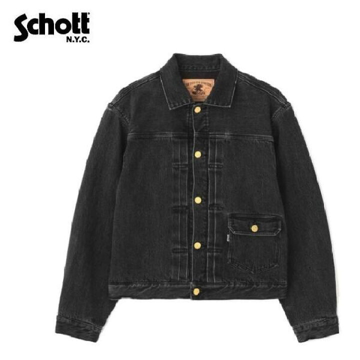 楽天市場】セールSchott LOT. 114ブラックデニムジャケットBLACK DENIM 
