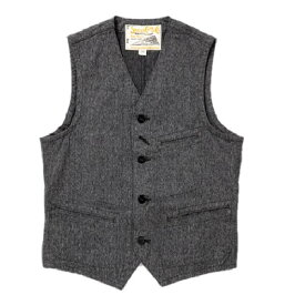 SUGAR CANE 9oz.コットンブラックコバートワークベスト COTTON BLACK COVERT WORK VEST (シュガーケーン)SC12795