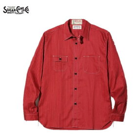 SUGAR CANE FICTION ROMANCE レッドウォバッシュストライプワークシャツ(日本製)8.5oz. RED WABASH WORK SHIRT SC28340（シュガーケーンフィクションロマンス)MADE IN JAPAN