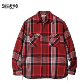 セールSUGAR CANE FICTION ROMANCE ツイルチェックワークシャツ(日本製)ネルシャツTWILL CHECK WORK SHIRTS SC29157（シュガーケーンフィクションロマンス)MADE IN JAPAN