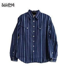 SUGAR CANE ネイティブアメリカンインディゴストライプウエスタンシャツ(日本製)NATIVE AMERICAN INDIGO STRIPE WESTERN SHIRT SC29246（シュガーケーン)MADE IN JAPAN