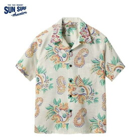 SUN SURF「MACINTOSH UKULELE」プリントコットンリネンオープンシャツ(コットンアロハシャツ) COTTON × LINEN OPEN SHIRT SS39283（サンサーフ）MADE IN JAPAN 日本製