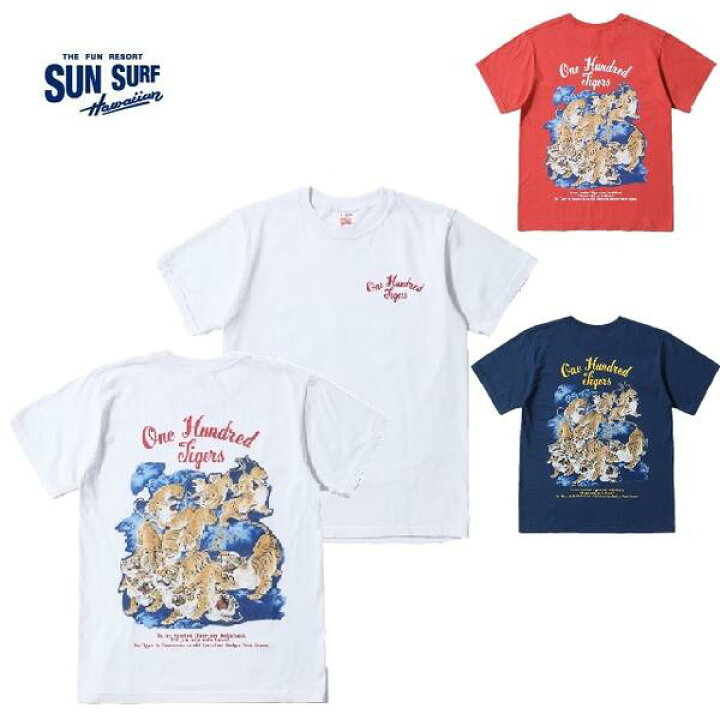 楽天市場】SUN SURF「ONE HUNDRED TIGERS」百虎柄バックプリントT 