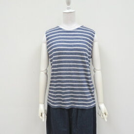 Vlas Blomme12108034★Smoky Color Linen 天竺ボーダー タンクトップ MADE IN JAPAN(日本製)(ヴラス ブラム)