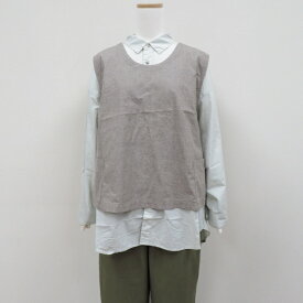 Vlas Blomme バッククロスジレC/LBuff High Count13305095ヴラス ブラムMADE IN JAPAN(日本製)