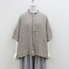 Vlas Blomme13116044★Washed 60/1 Linen ワイドシャツ(ヴラス ブラム) MADE IN JAPAN(日本製)