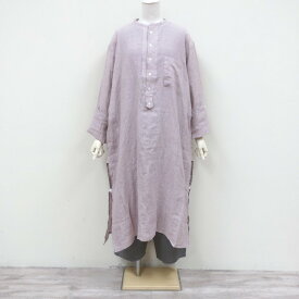 Vlas Blomme13217044★Washed 60/1 Linen カフタンロングシャツ(ヴラス ブラム) MADE IN JAPAN(日本製)