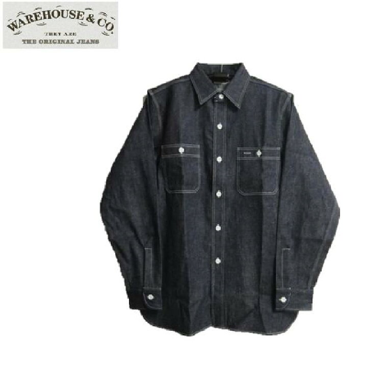 楽天市場】WAREHOUSE☆Lot.3076トリプルステッチデニムワークシャツ 