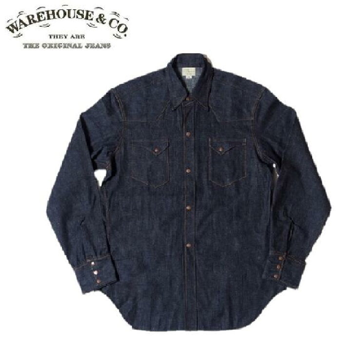 楽天市場】WAREHOUSE Lot.3038デニムウエスタンシャツDENIM WESTERN 