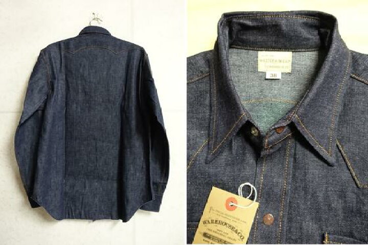 楽天市場】WAREHOUSE Lot.3038デニムウエスタンシャツDENIM WESTERN 