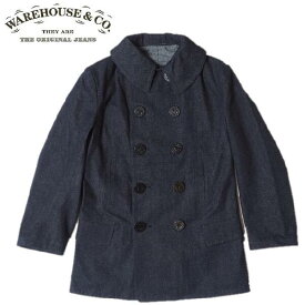 WAREHOUSE Lot 2205 12オンスセルビッジデニムWW1スタイルU.S.N.ピーコートWW1 STYLE U.S.NAVY 13STARS PEA COAT インディゴデニム WHJA-23AW008（ウエアハウス）WARE HOUSE【ウェアハウス】MADE IN JAPAN日本製