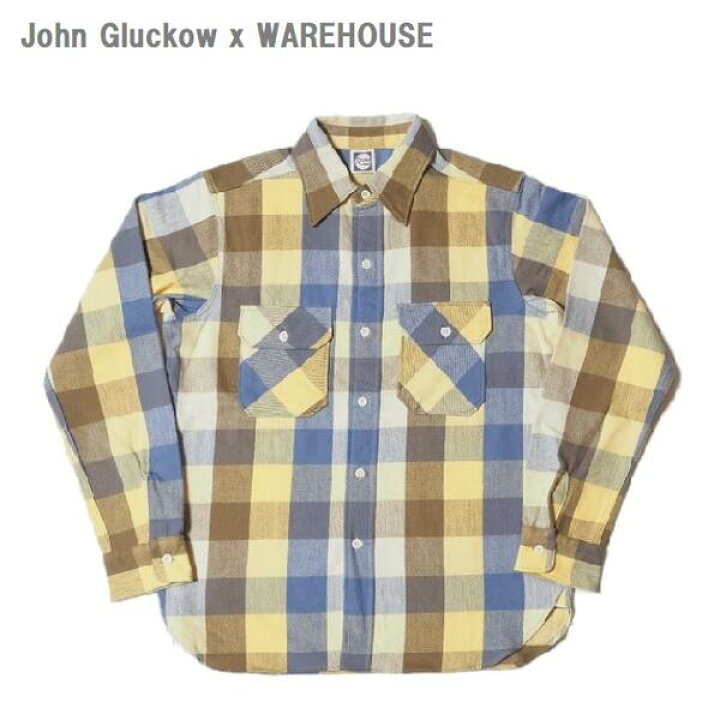 楽天市場】JOHN GLUCKOW Lot JG-06 A柄モダンフランネルシャツ (未洗い 