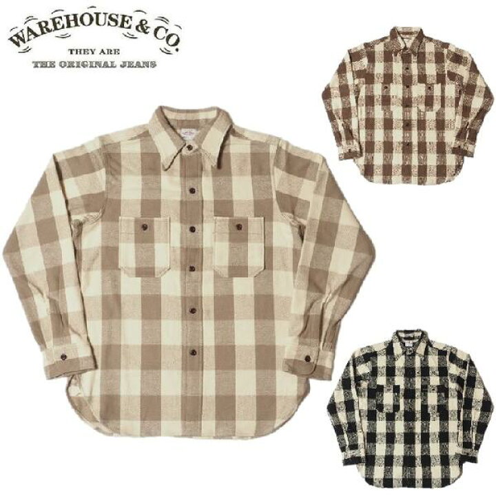 楽天市場】WAREHOUSE Lot 3104 A柄2024フランネルシャツ(NON WASH  