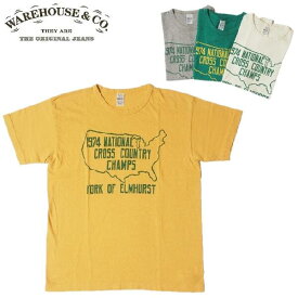 WAREHOUSE 2nd hand Series Lot 4064 YORK OF ELMHURSTプリントTシャツT-shirts WHTS-24SS007（ウエアハウスセカンドハンド）WARE HOUSE【ウェアハウス】セコハンMADE IN JAPAN日本製