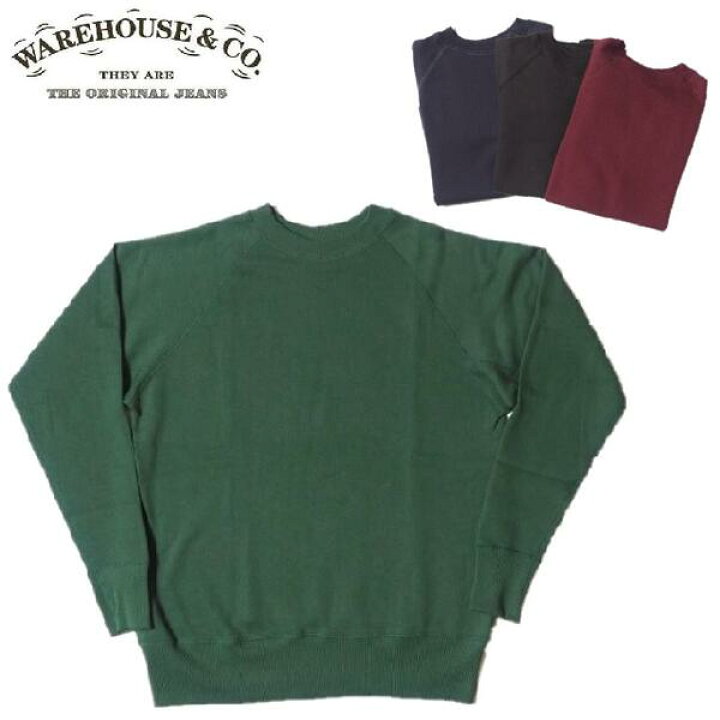 楽天市場】WAREHOUSE Lot.409 (無地)2024ラグランスウェット Raglan 