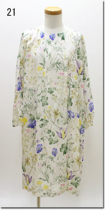 ●SUPERHAKKA【スーパーハッカ】BOUQUETコットンシルクローンメドウガーデンプリントワンピース04120391