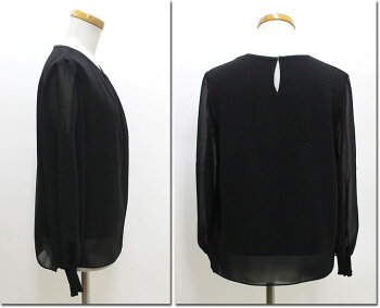 【15%OFFクーポン2月19日11:59まで】●Ballsey【ボールジィ】ジョーゼットコンビリブコンビブラウス11-01-92-01301-HN