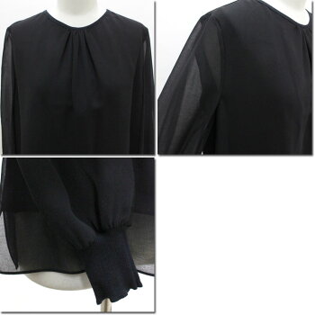 【15%OFFクーポン2月19日11:59まで】●Ballsey【ボールジィ】ジョーゼットコンビリブコンビブラウス11-01-92-01301-HN