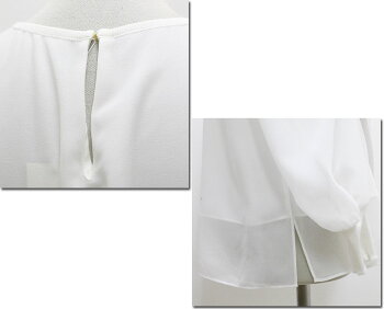 【15%OFFクーポン2月19日11:59まで】●Ballsey【ボールジィ】ジョーゼットコンビリブコンビブラウス11-01-92-01301-HN