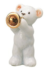 ベアー マスコット ホワイト トランペット 楽器 お取り寄せ商品 バレエ発表会の記念品に最適 お取り寄せ 大量注文できます