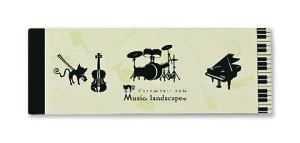 Music landscape ミニメモ帳 お取り寄せ商品 ピアノ発表会 記念品に最適 音楽雑貨 ねこ雑貨 バレエ雑貨 記念品に最適 音楽会粗品