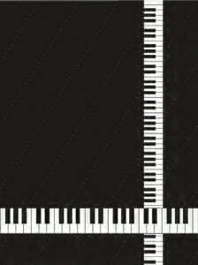 A5罫線ノート 鍵盤 お取り寄せ商品 引き出物 記念品 音楽雑貨 音符 ピアノモチーフ ト音記号 ピアノ雑貨